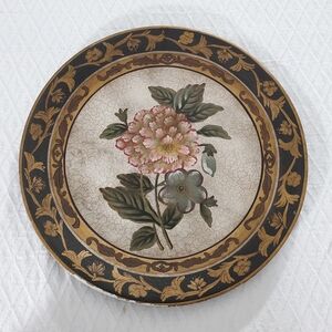 Bombay- Vintage 80's Hand-made Crackle Painted Decorative plate